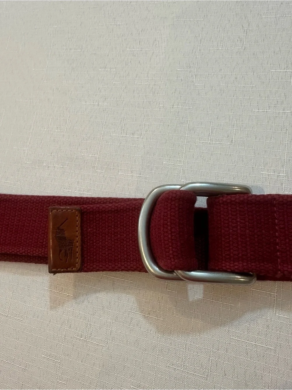 Polo Ralph Lauren Red Web D-Ring Belt One Size